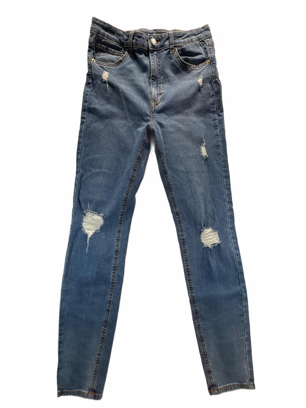 Wild Fable Women’s Size 10 Highest Rise Skinny Distressed Jeans Medium Wash